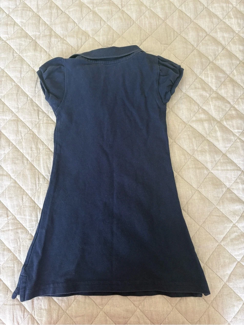 Ralph Lauren Navy Girls Polo Dress with Pink Pony